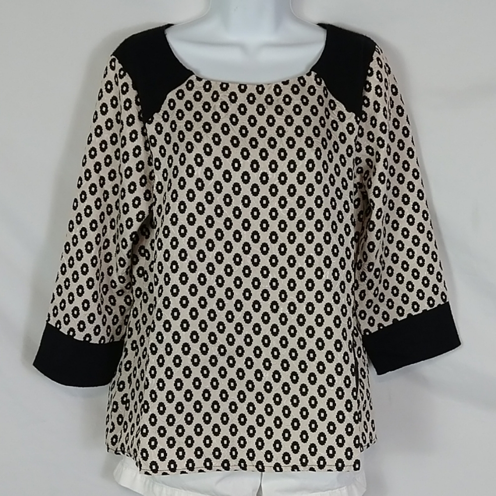 Women's Geometric Scoop Neck Blouse Size M